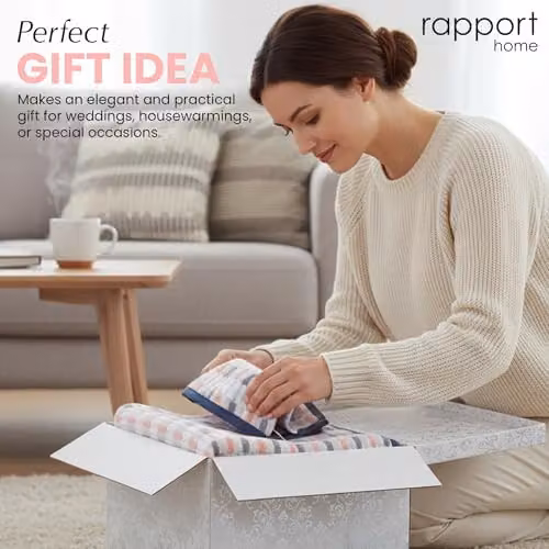 Rapport Home Santa Cruz 6-Piece Cotton Towel Bale Set in Pink, Blue and Multicolour, 500GSM – 4