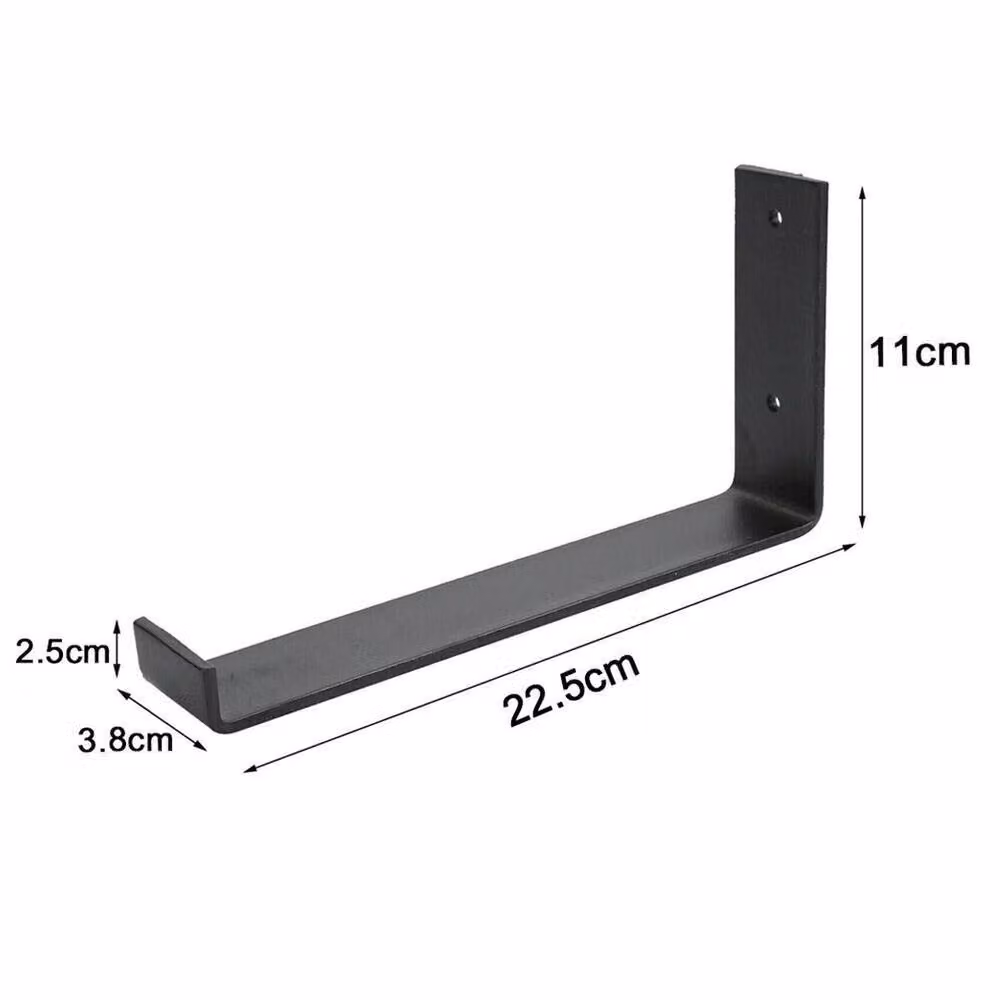 EONLION Black Rustic Iron Scaffold Shelf Brackets, Pack of 8 – 2