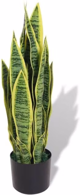 Berkfield Home Artificial Green Sansevieria Potted Tabletop Plant, Height: 65 cm – 1
