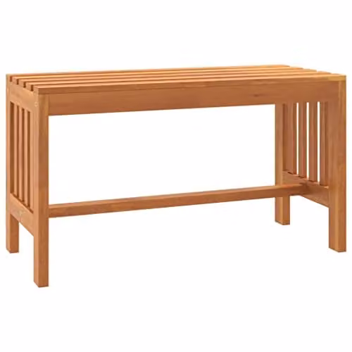 vidaXL Garden Bench in Brown Solid Eucalyptus Wood, W: 80 cm, H: 45 cm, D: 35 cm