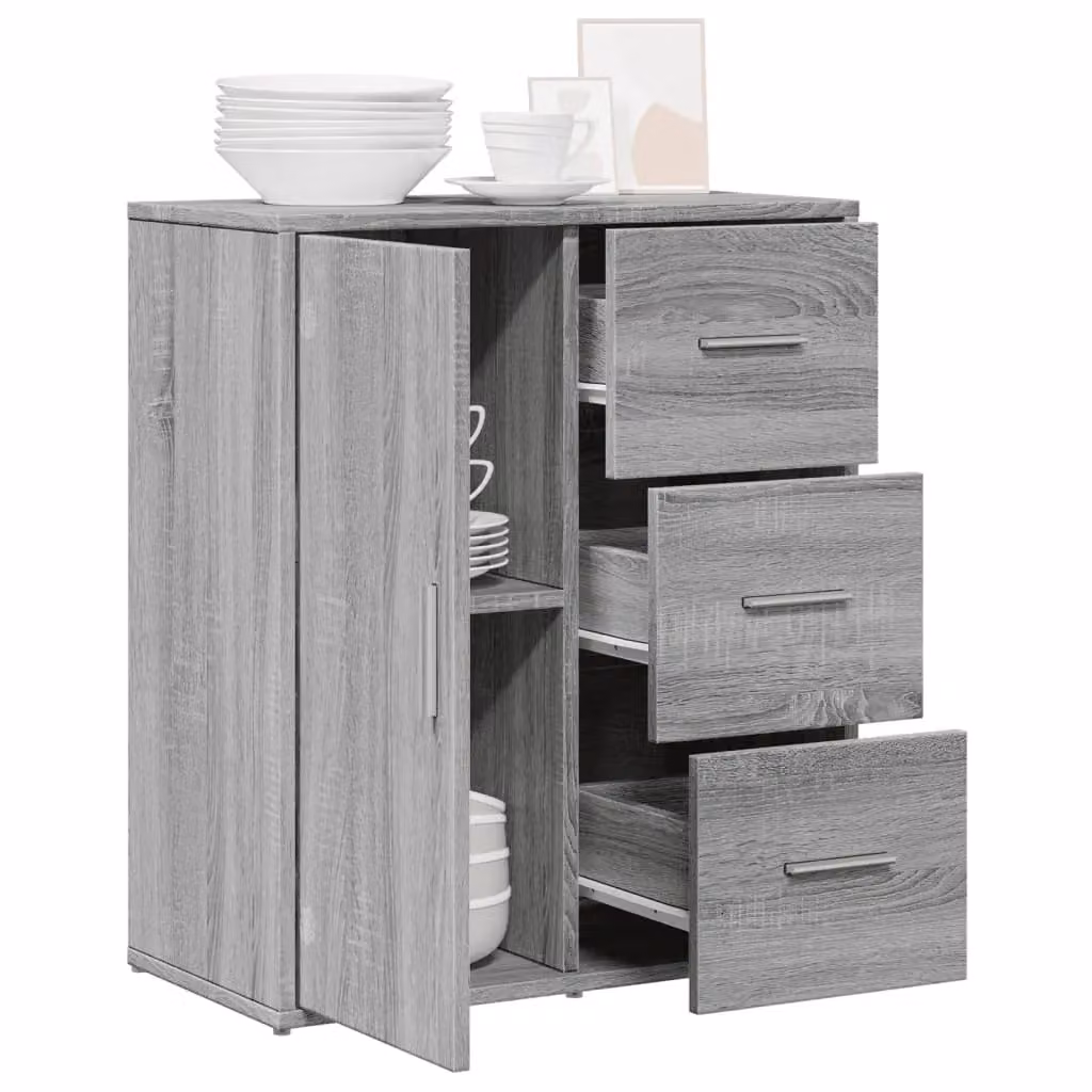 Berkfield Home Grey Sonoma Sideboard in MDF, W/D/H: 60 x 31 x 70 cm – 2