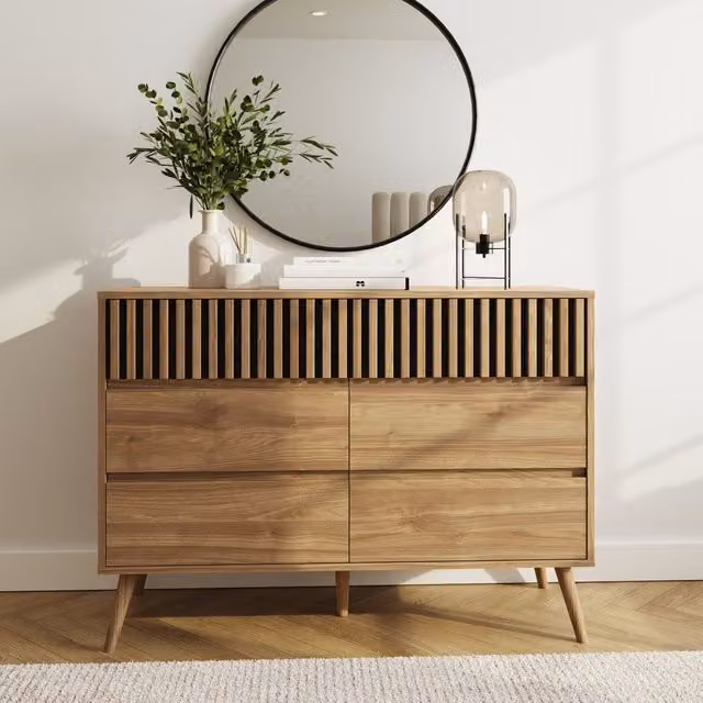 GFW Rowan 33 Drawer Chest in Oak Brown
