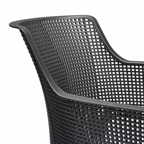 Keter Elisa Set of 6 Grey Outdoor Dining Chairs in Weatherproof Plastic – 4