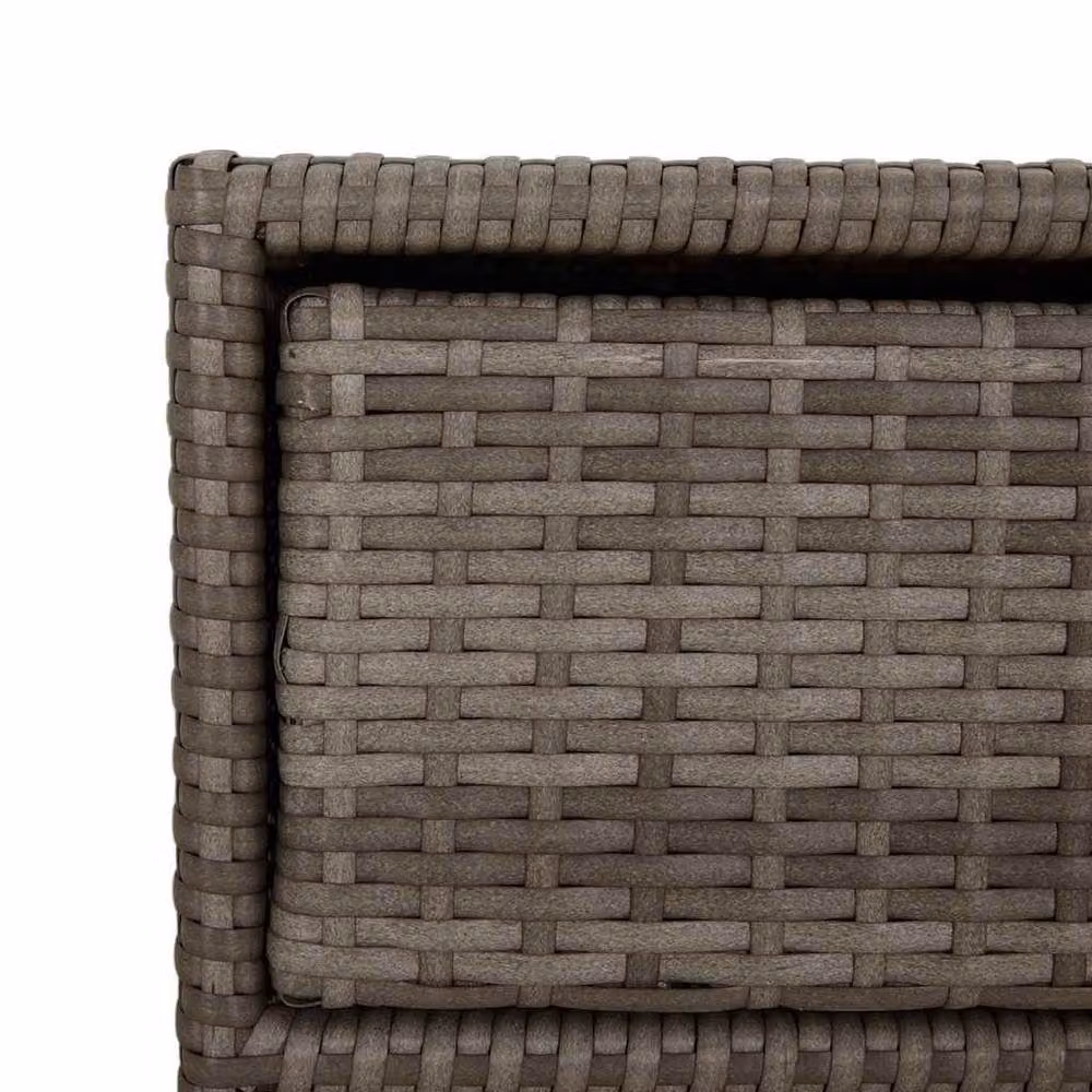 Berkfield Home Garden Storage Cabinet in Grey Poly Rattan and Steel, W/D/H: 55 x 59 x 69 cm – 5