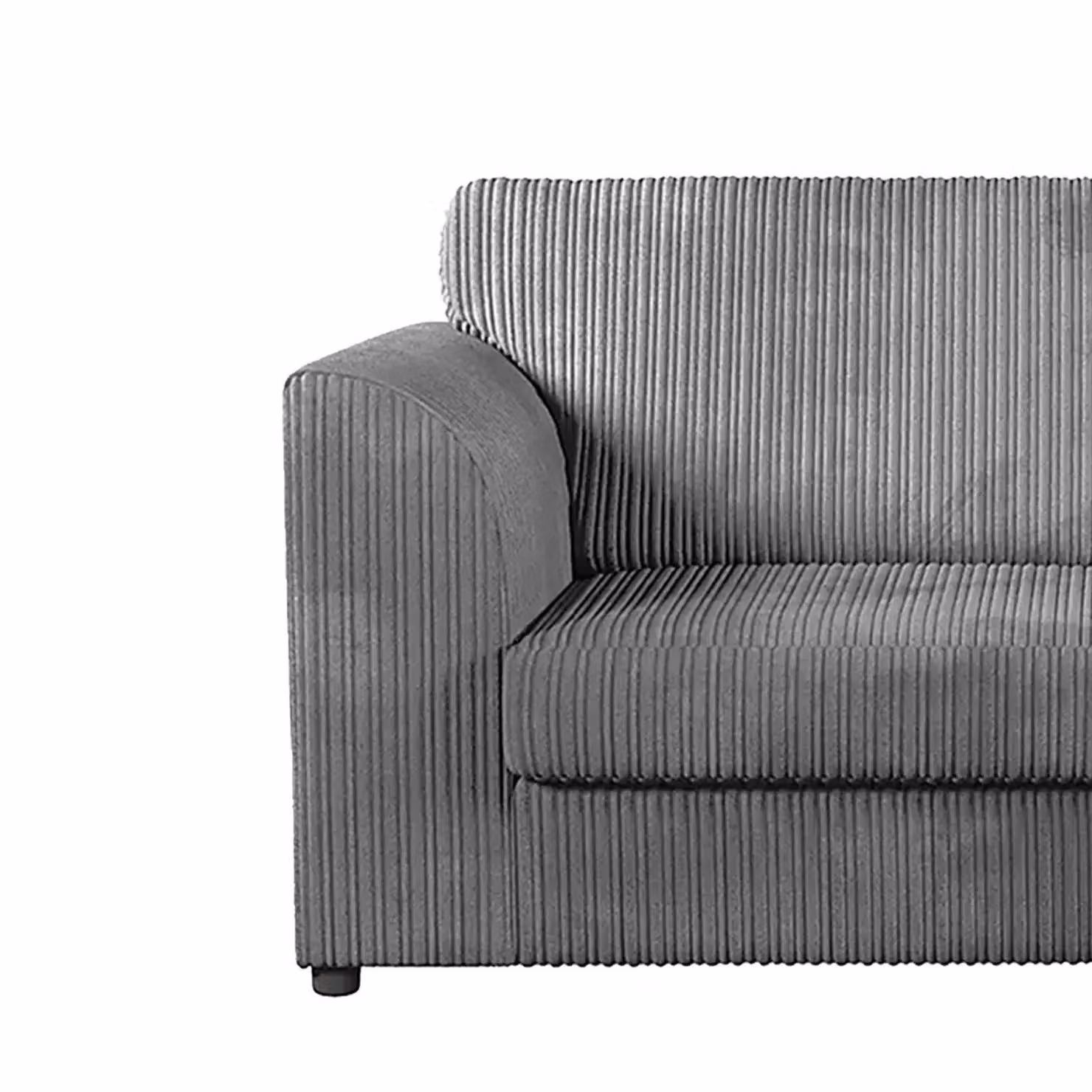 Luxor Living Luxor Grey Jumbo Cord 4 Seater Right Hand Facing Corner Sofa – 2