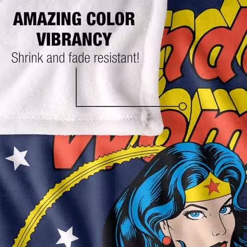 LOGOVISION Wonder Woman Golden Lasso Wonder Cover Super Soft Silky Touch Fleece Throw Blanket, Multicolour, W: 152 cm, D: 127 cm – 3