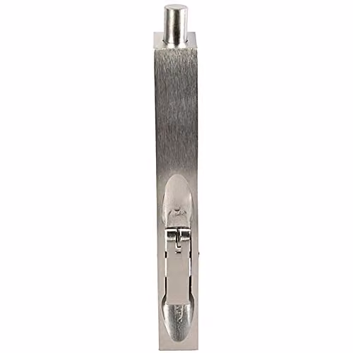 Loops Lever Action Flush Door Bolt with Flat Keep Plate in Silver