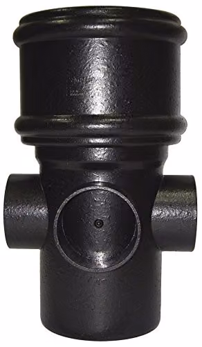 FloPlast Boss Pipe Single Socket Cast Effect Soil Pipe in Black