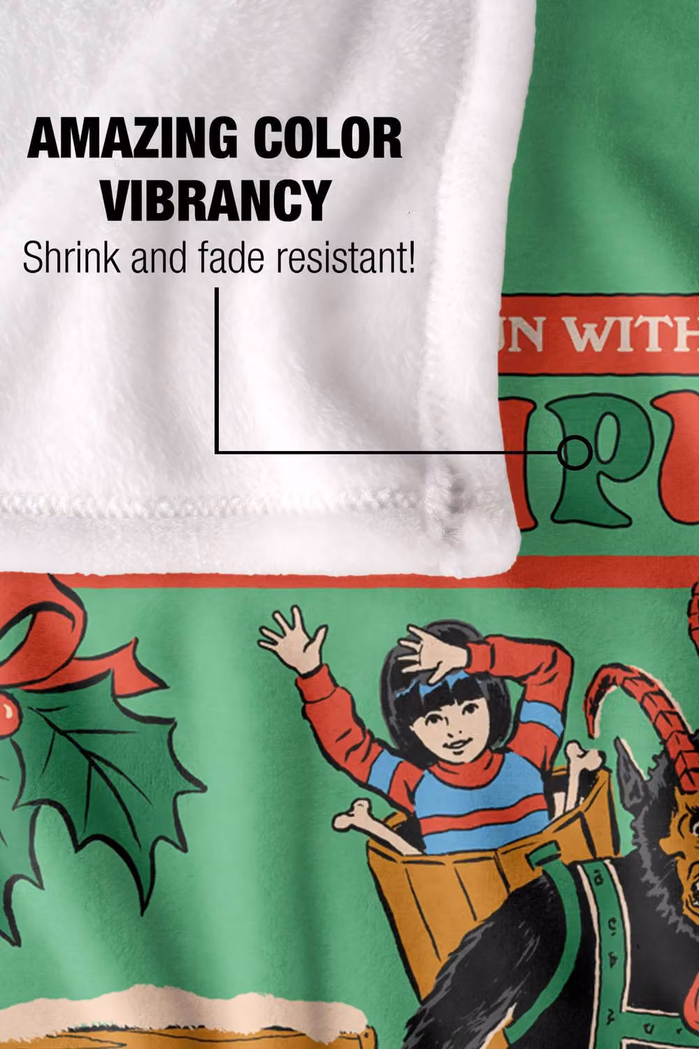 Steven Rhodes Fun With Krampus Silky Touch Super Soft Fleece Throw Blanket, Multicolour, W/D/H: 152 x 127 cm – 3