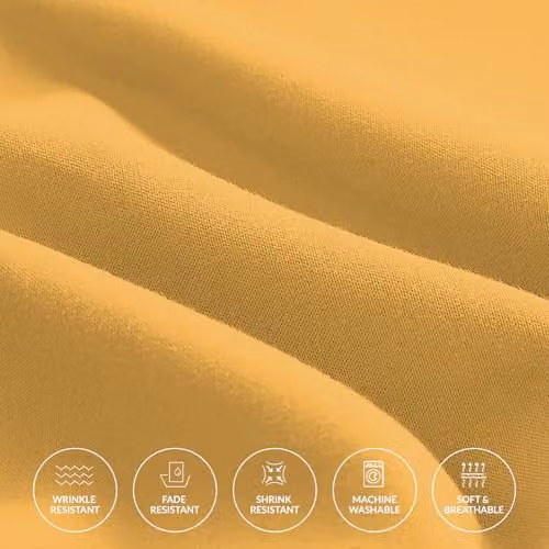 Pamposh Gold Microfibre Pillow Cases, Pack of 4, W/H: 50 x 75 cm – 2