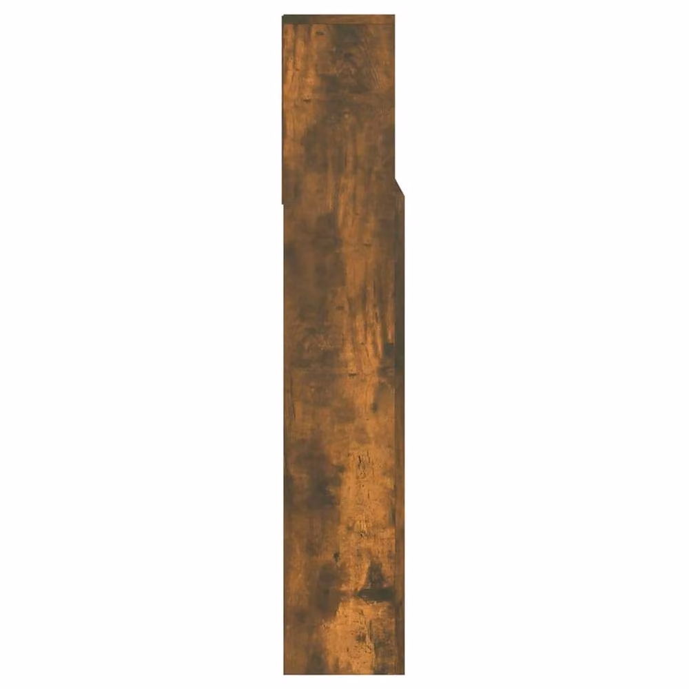 Berkfield Home Modern Headboard Cabinet in Smoked Oak Brown, W: 140 cm, D: 19 cm, H: 103.5 cm – 3