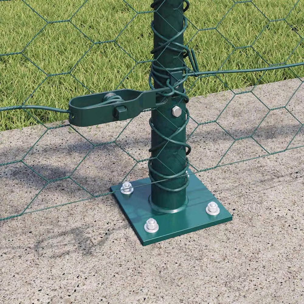 Berkfield Home Green Steel Hexagon Fence, 1 x 100 m – 3