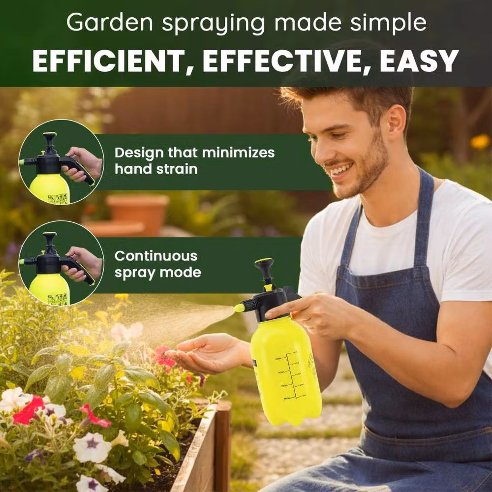 MANTRARAJ 2L Manual Garden Hand Pump Pressure Sprayer in Yellow – 4