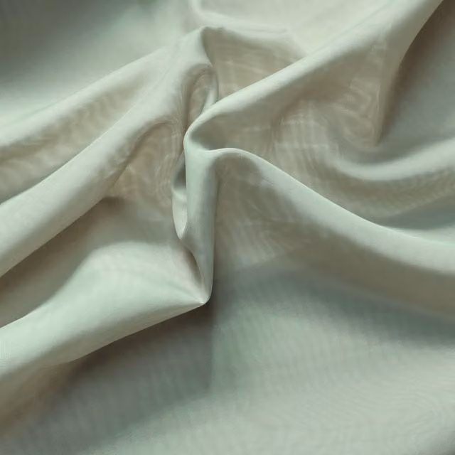 Prestigious Textiles Spotlight Plain Transparent Fabric in Sage Green and White