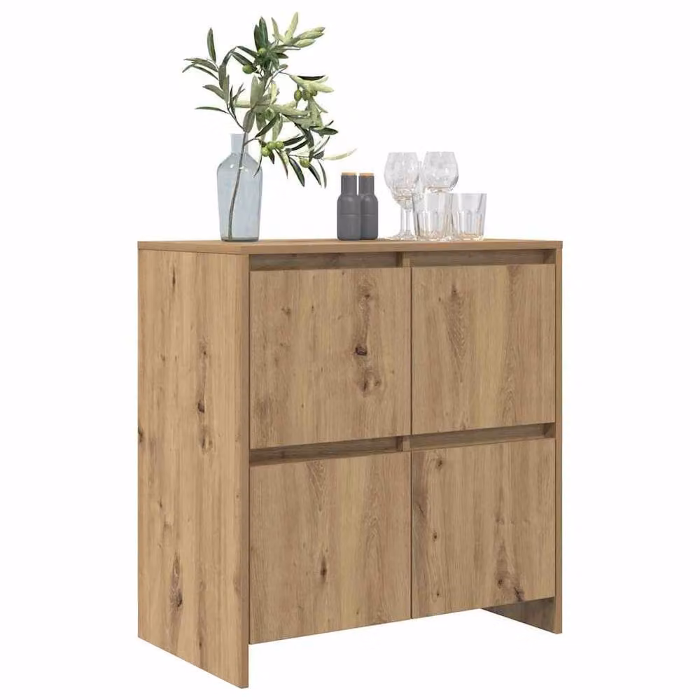 Berkfield Home Artisan Oak Sideboard in Brown, W/D/H: 70 x 41 x 75 cm – 2