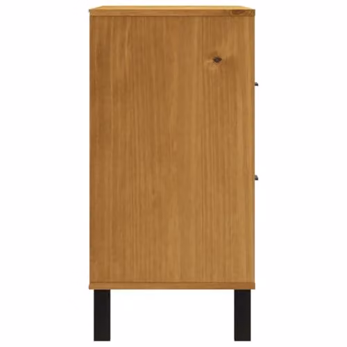 vidaXL FLAM Drawer Cabinet in Rustic Brown Solid Pine Wood, W/D/H: 80 x 40 x 80 cm – 4