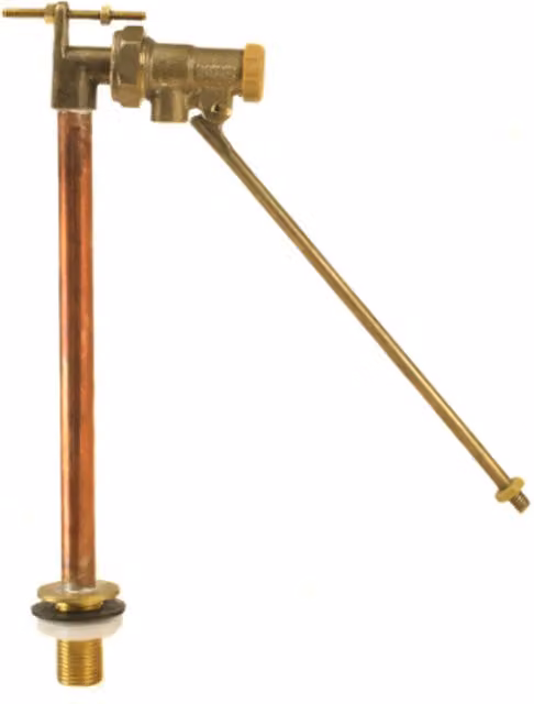 Thomas Dudley Bottom Inlet Float Valve LP 1/2" in Gold Brass
