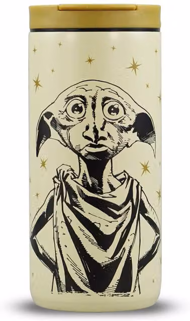 Harry Potter Dobby Stainless Steel Double Walled Travel Mug with Lid, Beige, 350ml – 1