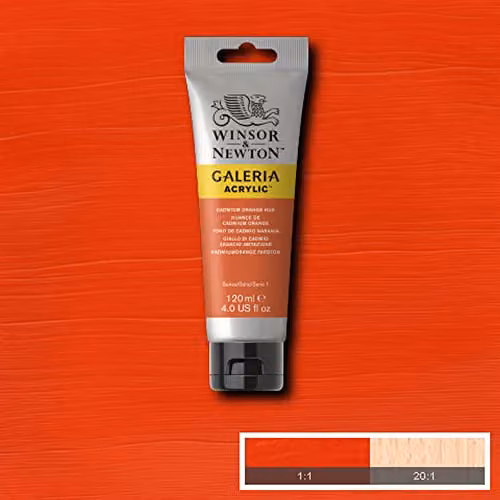 Winsor & Newton Galeria Acrylic Paint, Cadmium Orange Hue, 120ml – 3
