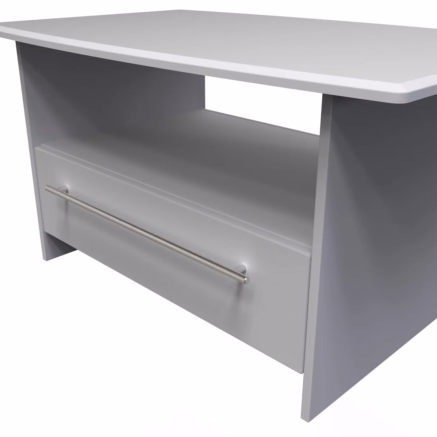 2 U Carlton Ready Assembled Bottom Drawer Coffee Table in Grey – 3