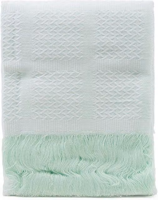 Junior Joy Zeo Check Baby Shawl Green Checked Polyacrylic Blanket