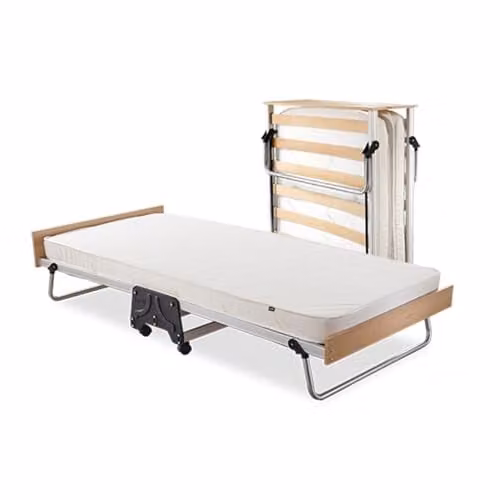 JAY-BE J-Bed Single Folding Bed with Performance Mattress in Black, W/D/H: 90 x 200 x 38 cm