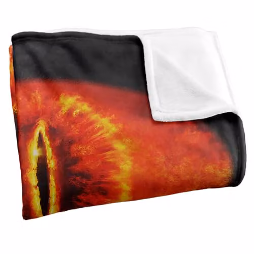 LOGOVISION Lord of the Rings Eye of Sauron Super Soft Fleece Throw Blanket, Multicolour, W: 152 cm, D: 127 cm – 2