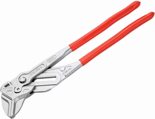 Knipex XL Pliers Wrench with Multicolour PVC Grip, Chrome Vanadium Steel, 400 mm
