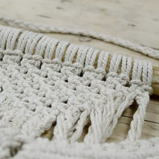 KDMK Force of Nature White Boho Macrame Wall Hanging