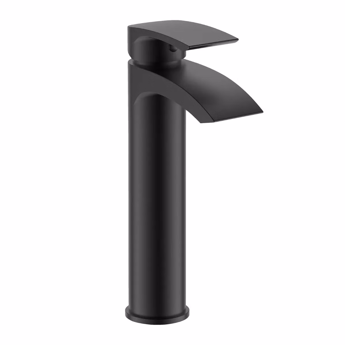 Nes Home Vago Modern Matte Black High Rise Tall Basin Mixer Tap with Pop Up Waste – 2