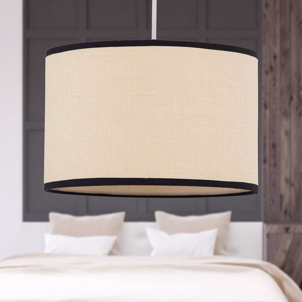 First Choice Lighting Kora Round Rattan Pendant Shade in Beige and Brown, Diameter: 25 cm – 3