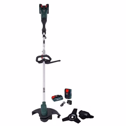 Webb 40V (2 x 20V) 30cm Brushless Trimmer and Brushcutter in Green with 2 x 4Ah Batteries and Charger