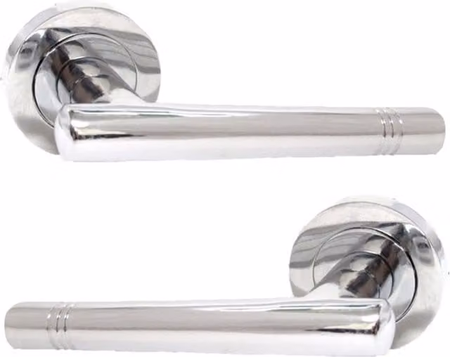Betley Butterfly Door Handles in Chrome and Silver