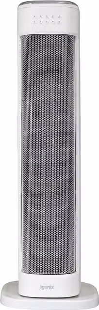 Igenix Oscillating PTC Tower Fan Heater in White