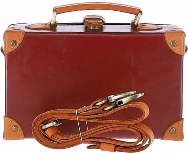 Ashwood VIN 11 Vintage Red Leather Rectangular Trinket Box