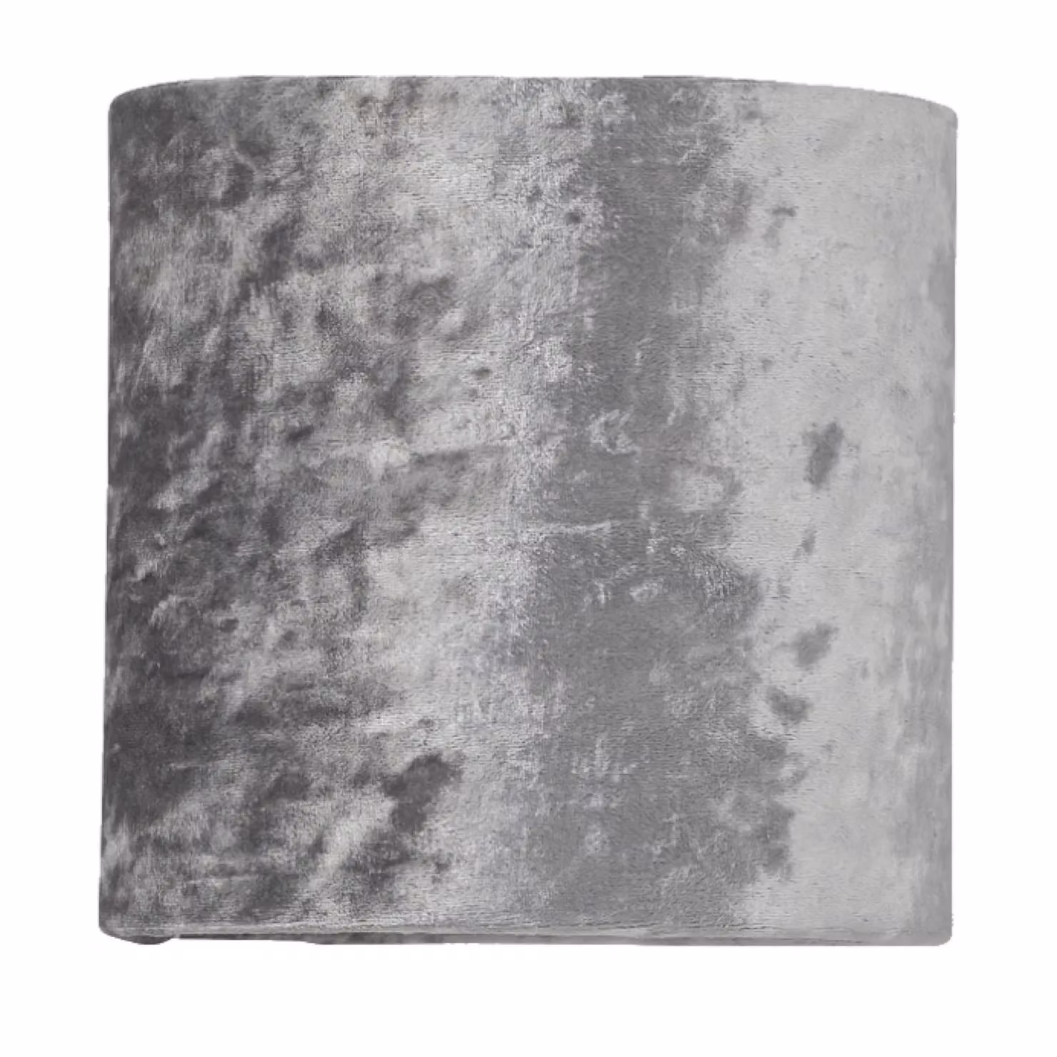 First Choice Lighting Set of 2 Grey Crushed Velvet Round Table Lamp Shades, Diameter: 15.5 cm – 2