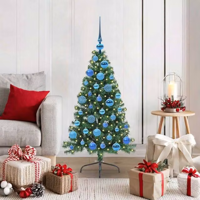 Berkfield Home Pre-lit Artificial Christmas Tree in Green, Height: 120 cm