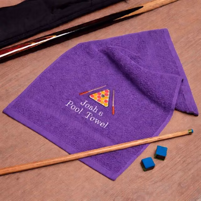 Duncan Stewart Personalised Pool Player Towel in Purple