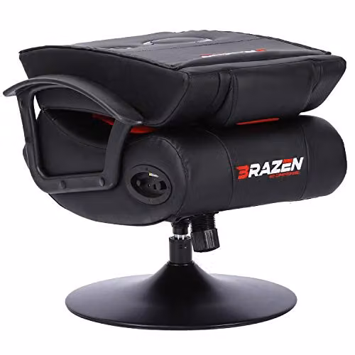 BraZen Stag 2.1 Bluetooth Surround Sound Gaming Chair in Red, W/D/H: 68 x 94 x 54 cm – 5