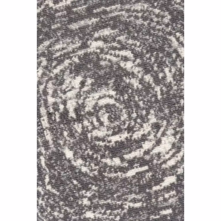 THE RUGS Gloria Round Rug Cavallo Abstract Grey and Beige Polypropylene Short Pile Diameter: 160 cm