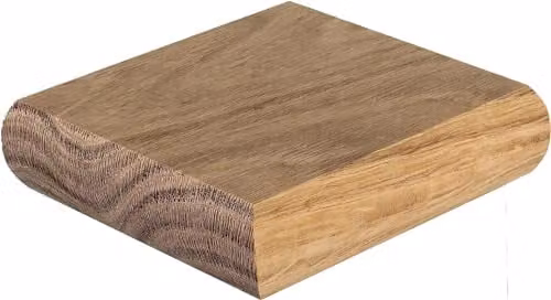 Blueprint Joinery Cambridge Oak Flat Newel Cap, Brown, W/D/H: 10.2 x 10.2 x 2.7 cm