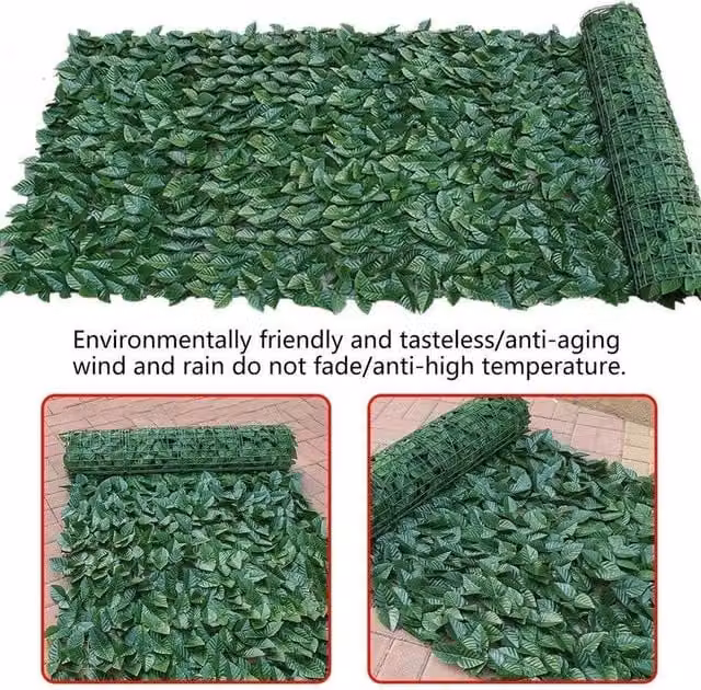 NESTLUNE Artificial Ivy Leaf Garden Fence Hedge, Green, W: 100 cm, H: 15 cm