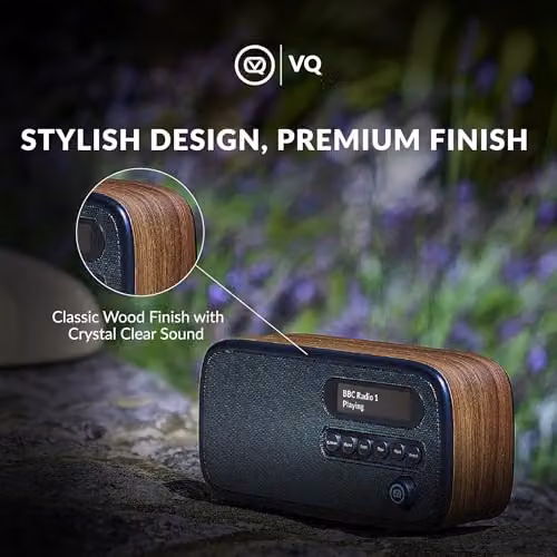 VQ Dexter Portable DAB+ and FM Radio with Bluetooth and USB-C, Brown – 2
