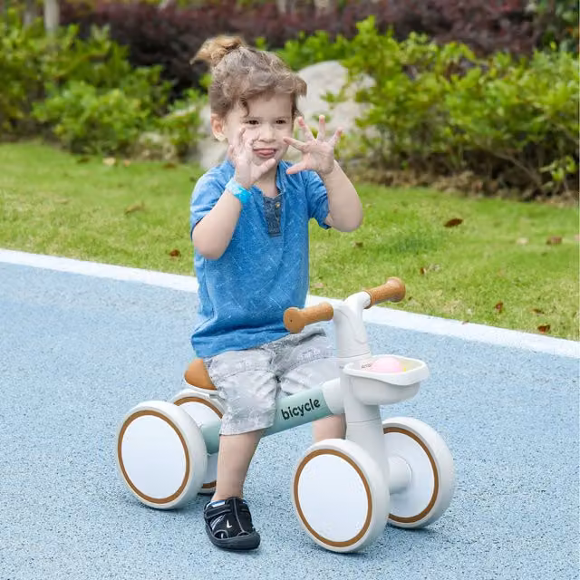 AIYAPLAY Kids Balance Bike with Adjustable Seat, Green