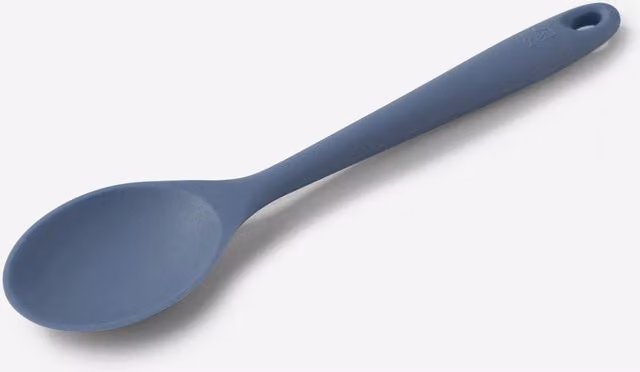 Zeal Blue Silicone Non-Stick Heat-Resistant Cooking Spoon with Hanging Loop, 28 cm – 1