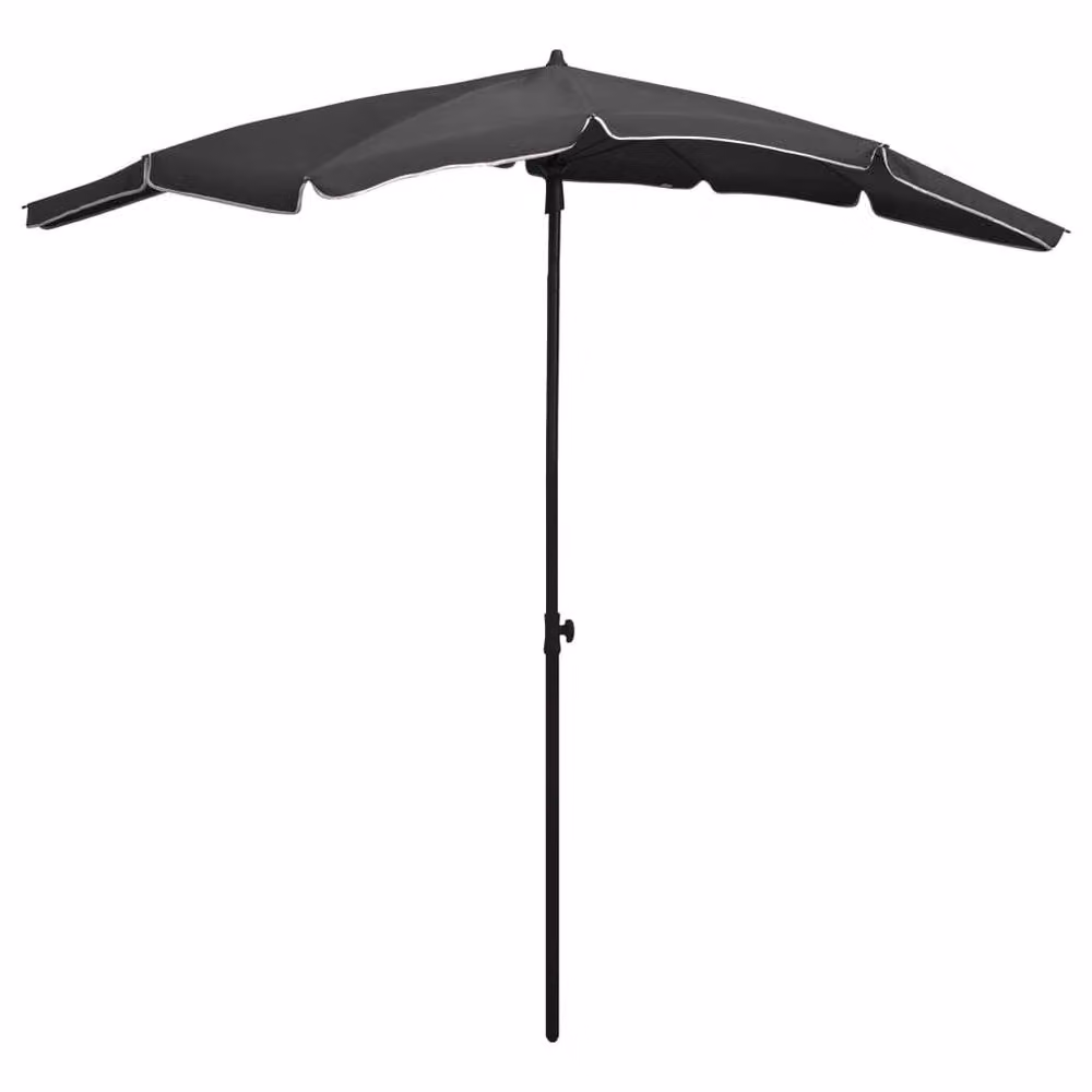 Berkfield Home Durable Garden Parasol with Pole, Anthracite Black, W/D/H: 200 x 130 x 234 cm – 2