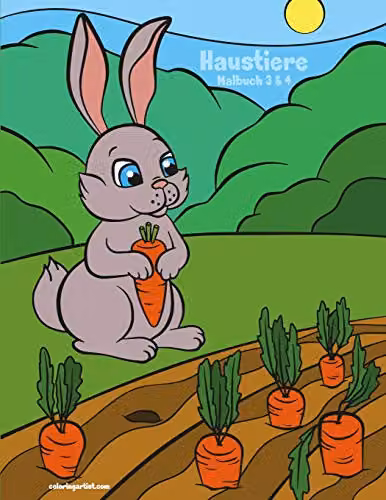 Haustiere Malbuch 3 & 4 Colouring Book for Children