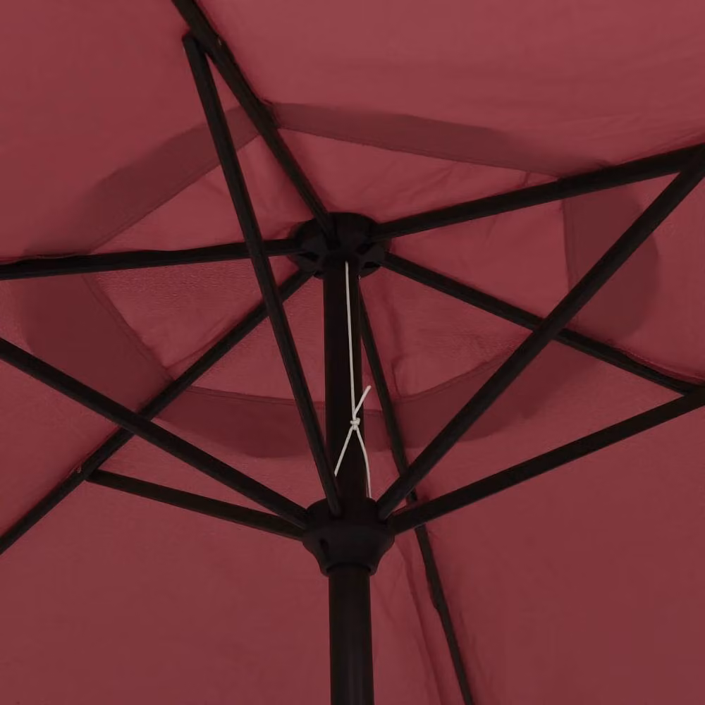 Berkfield Home Burgundy Parasol with Aluminium Frame, W: 200 cm, H: 224 cm – 3