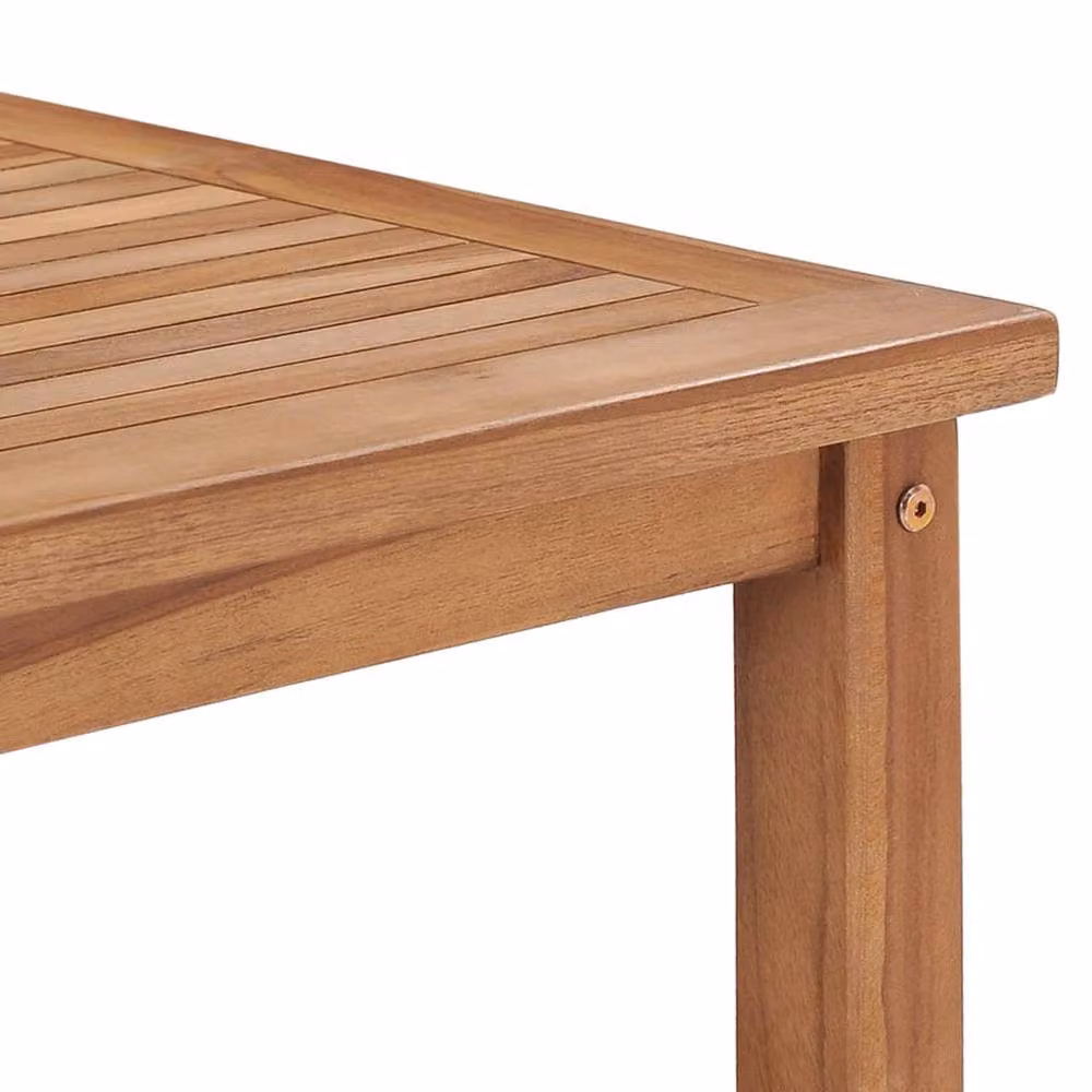 Berkfield Home Solid Teak Wood Coffee Table in Brown, W/D/H: 45 x 45 x 45 cm – 3