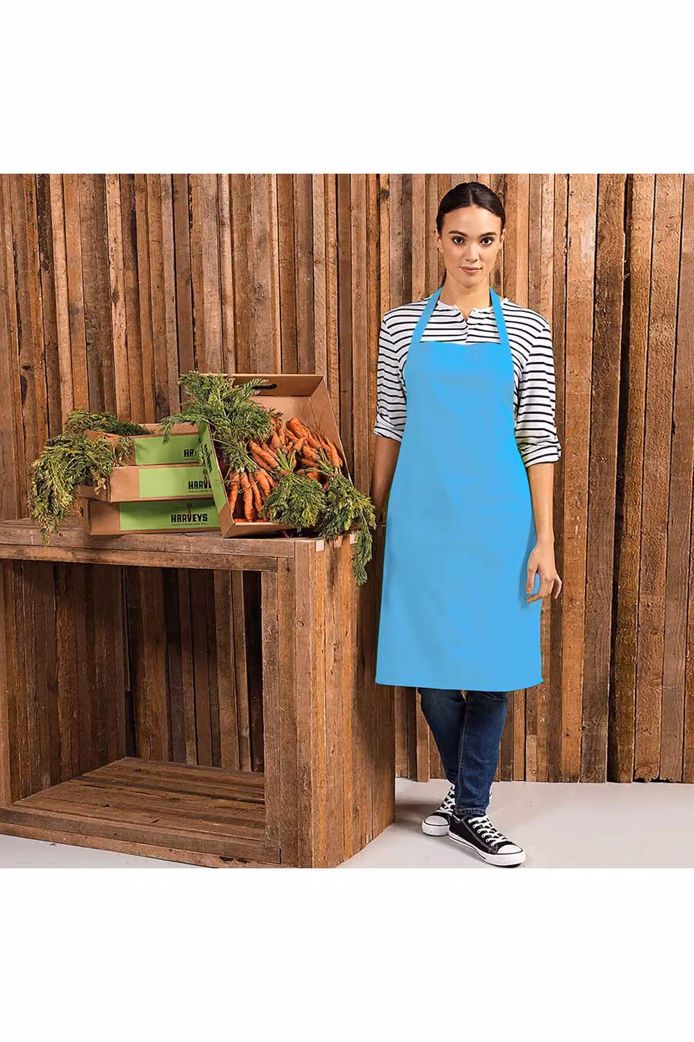 Premier Colours Poly-Cotton Professional Bib Apron in Turquoise – 2